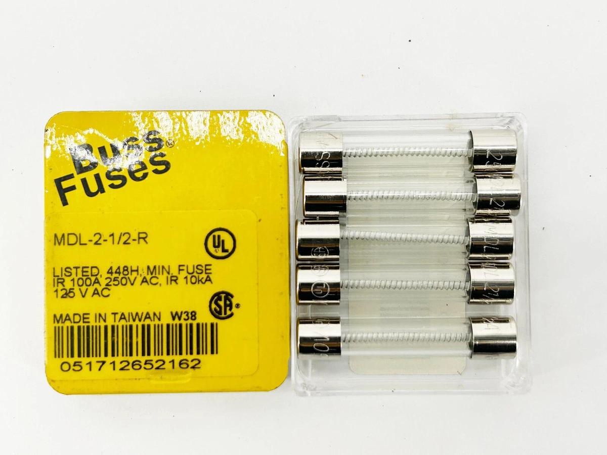 New Bussmann MDL-2-1/2-R Tube Fuse 100A 250V