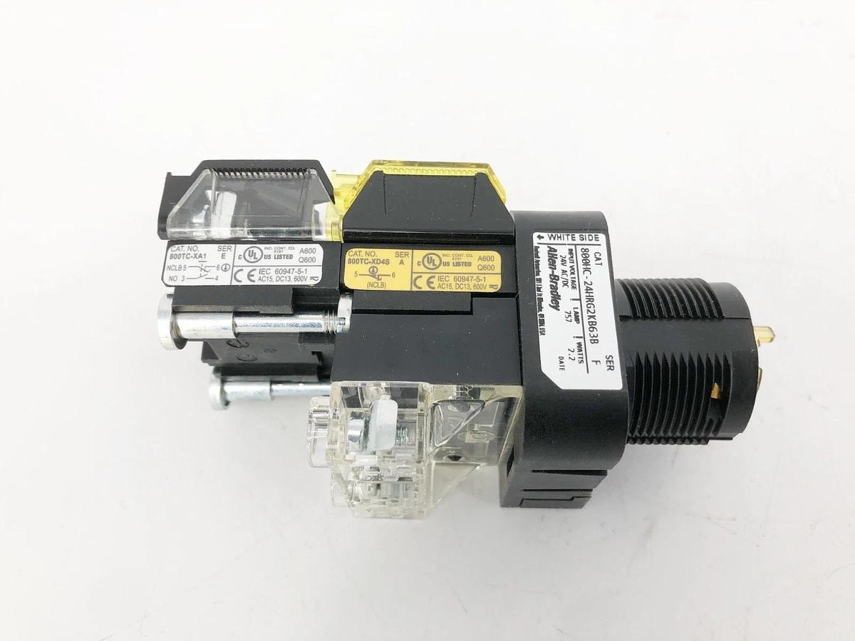 New Allen Bradley 800HC-24HRG2KB63B Selector Switch 30mm 2-Pos - missing knob