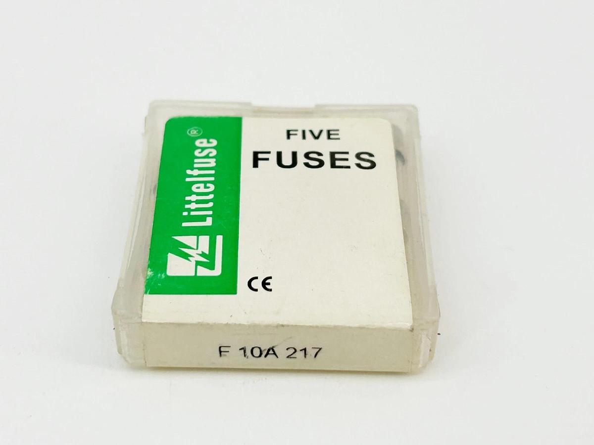 New Lot of 10 Littelfuse F 10A 217 Glass Fuse 10A