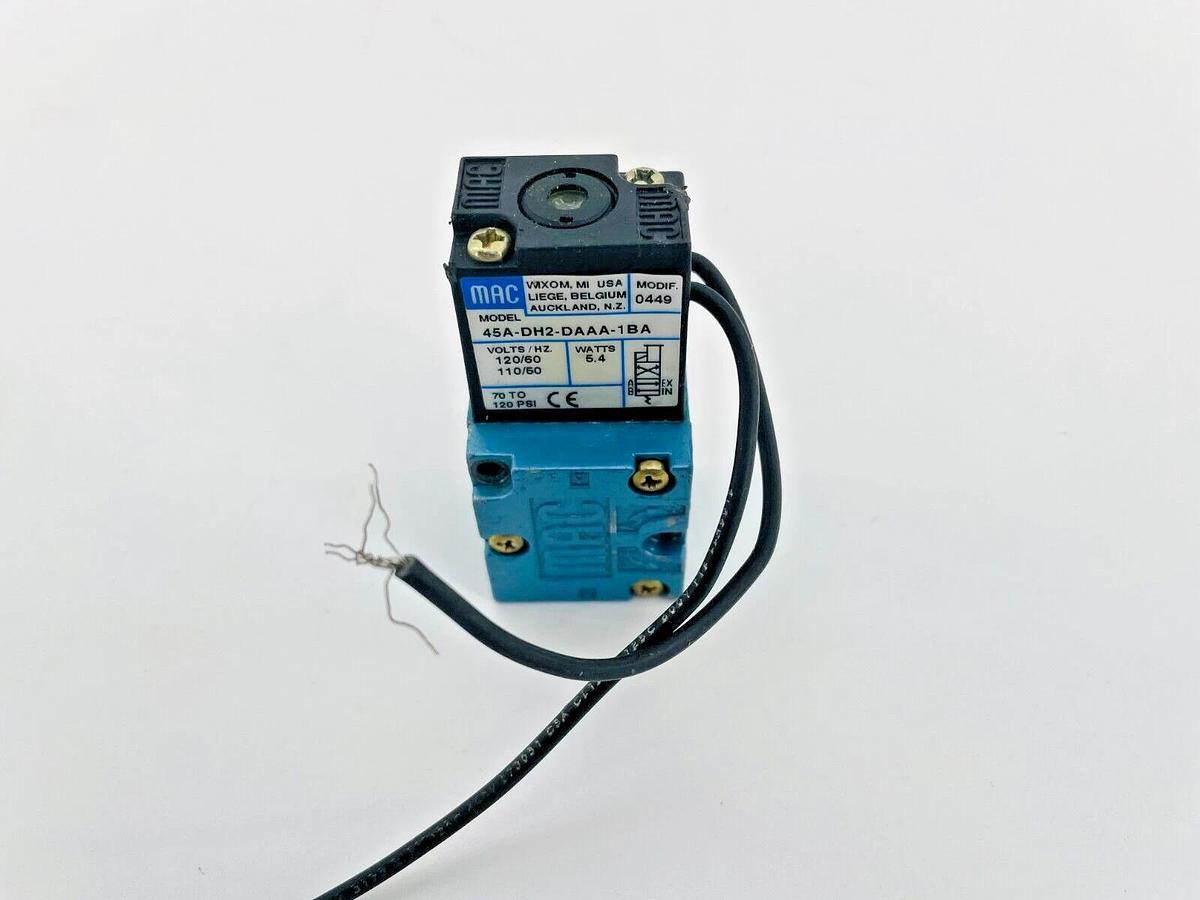 Used Mac Valves 45A-DH2-DAAA-1BA Solenoid Valve 110/120V 5.4W