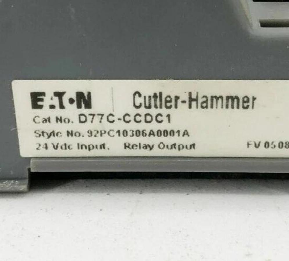 Used Eaton Cutler Hammer D77C-CCDC1 Output Relay Module 24VDC Input