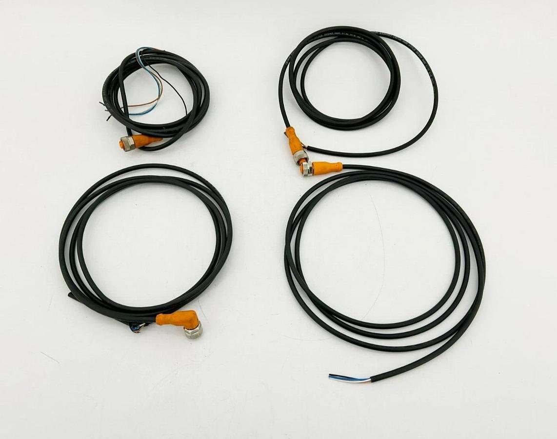 Used Lot of 4 IFM ADOGH040MSS0002H04 Ecomat 400 Connector Cables, EVC001