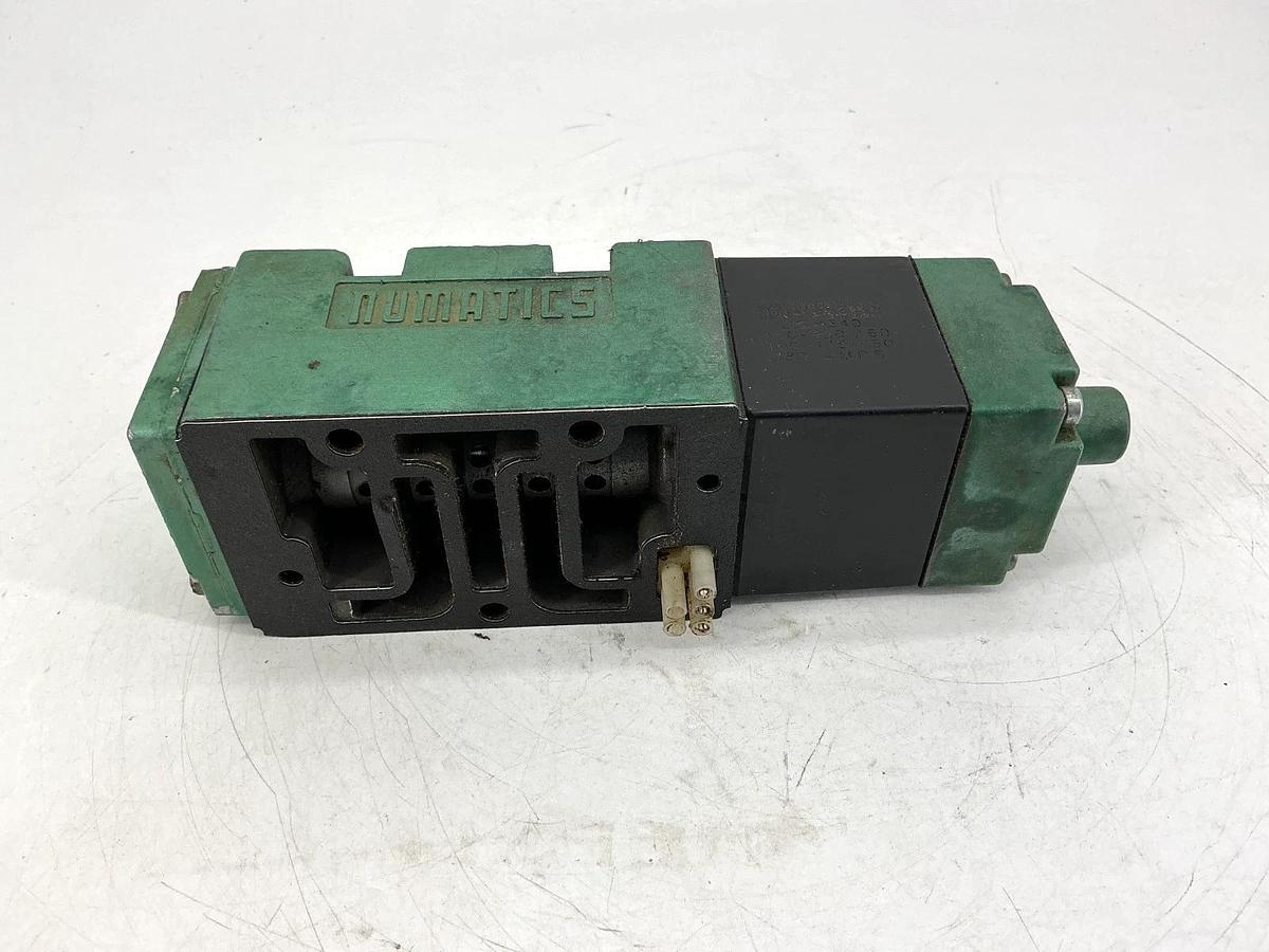 Used Numatics 555SA43AK046T Solenoid Valve 150PSIG-Air 0.37A 120VAC 50/60HZ