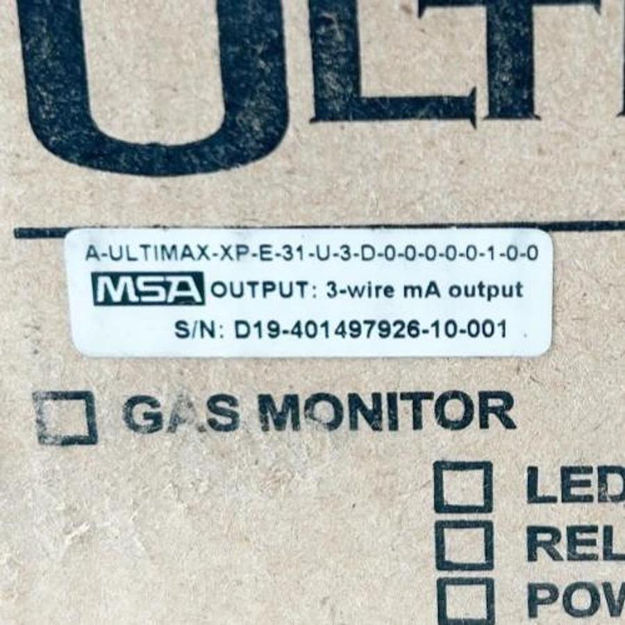 New MSA A-ULTIMAX-XP-E-31-U-3-D-0-0-0-0-0-1-0-0 Gas Monitor - Sealed Box