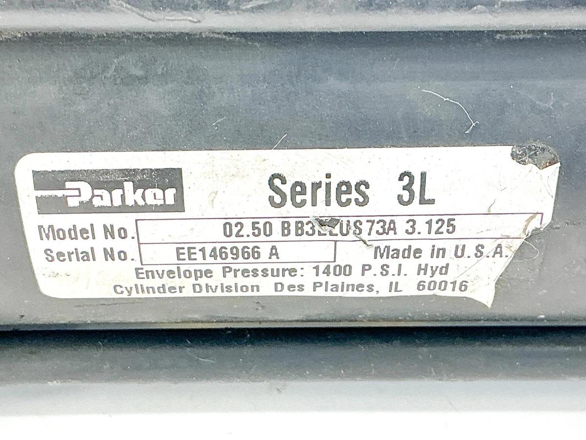 Used Parker 02.50BB3ELUS73A-3.125 Pneumatic Valve 1400PSI 3.125" Stroke