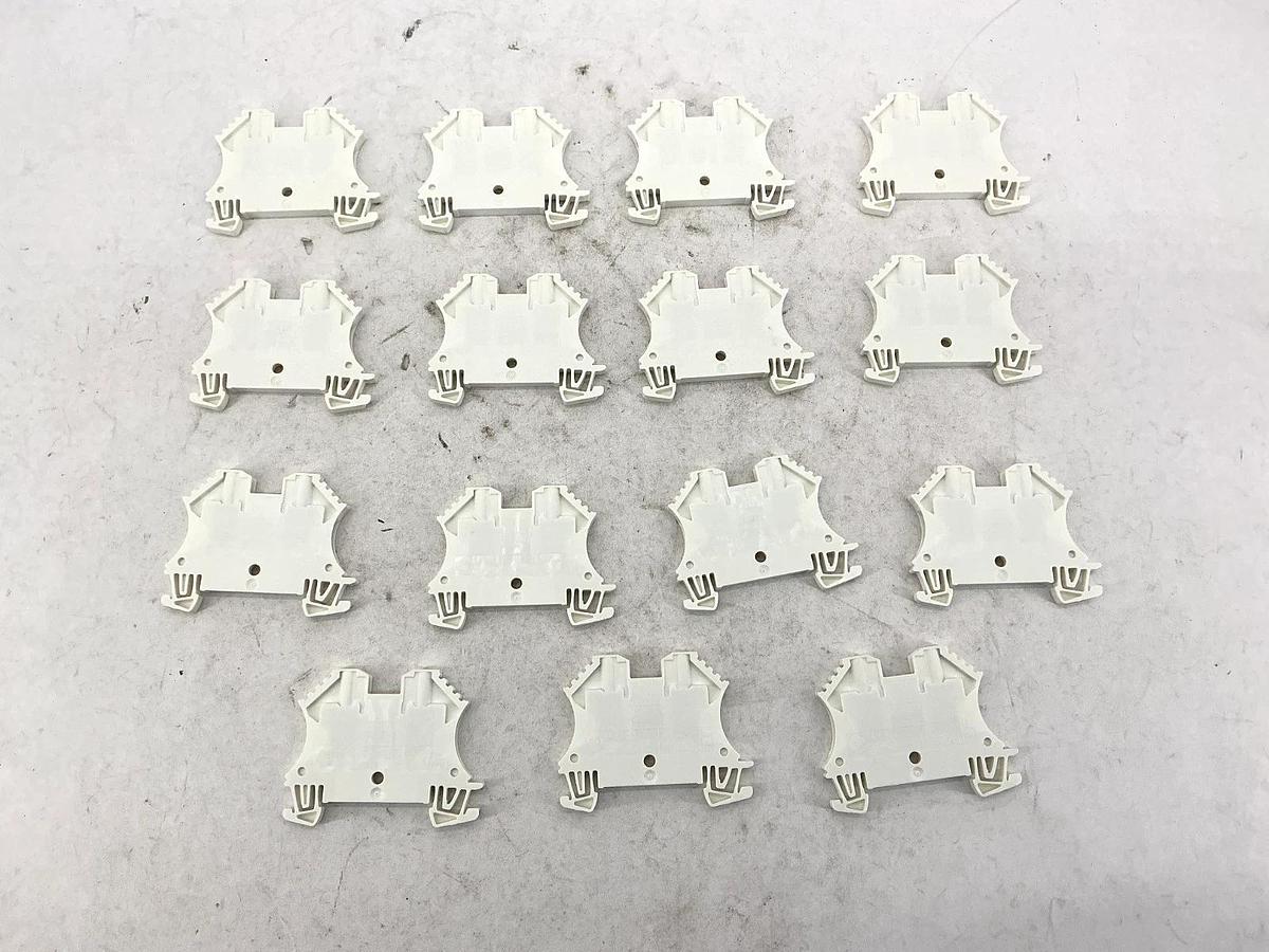 Lot of 15 New Allen Bradley 1492-J3-W Ser A Terminal Blocks White 25A 600V