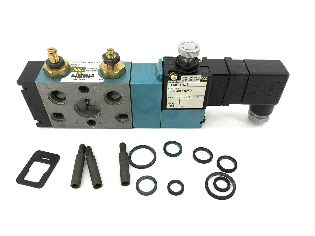 New MAC Valves 811C-PM-114JB-192 Solenoid Valve 110-120VAC 50/60Hz