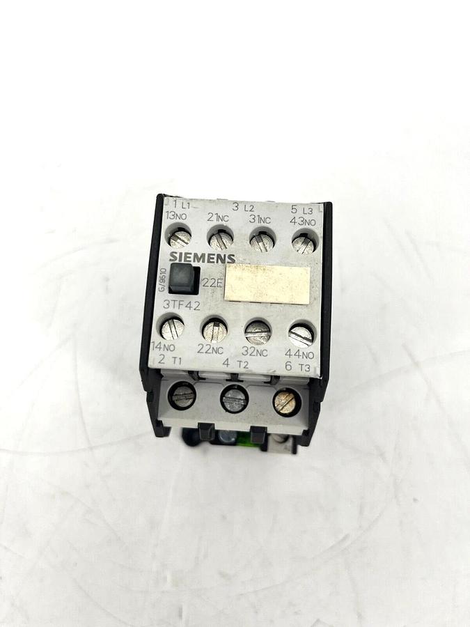 Used Siemens 3TF4222-0AC2 Contactor 24VAC Coil 7.5kW