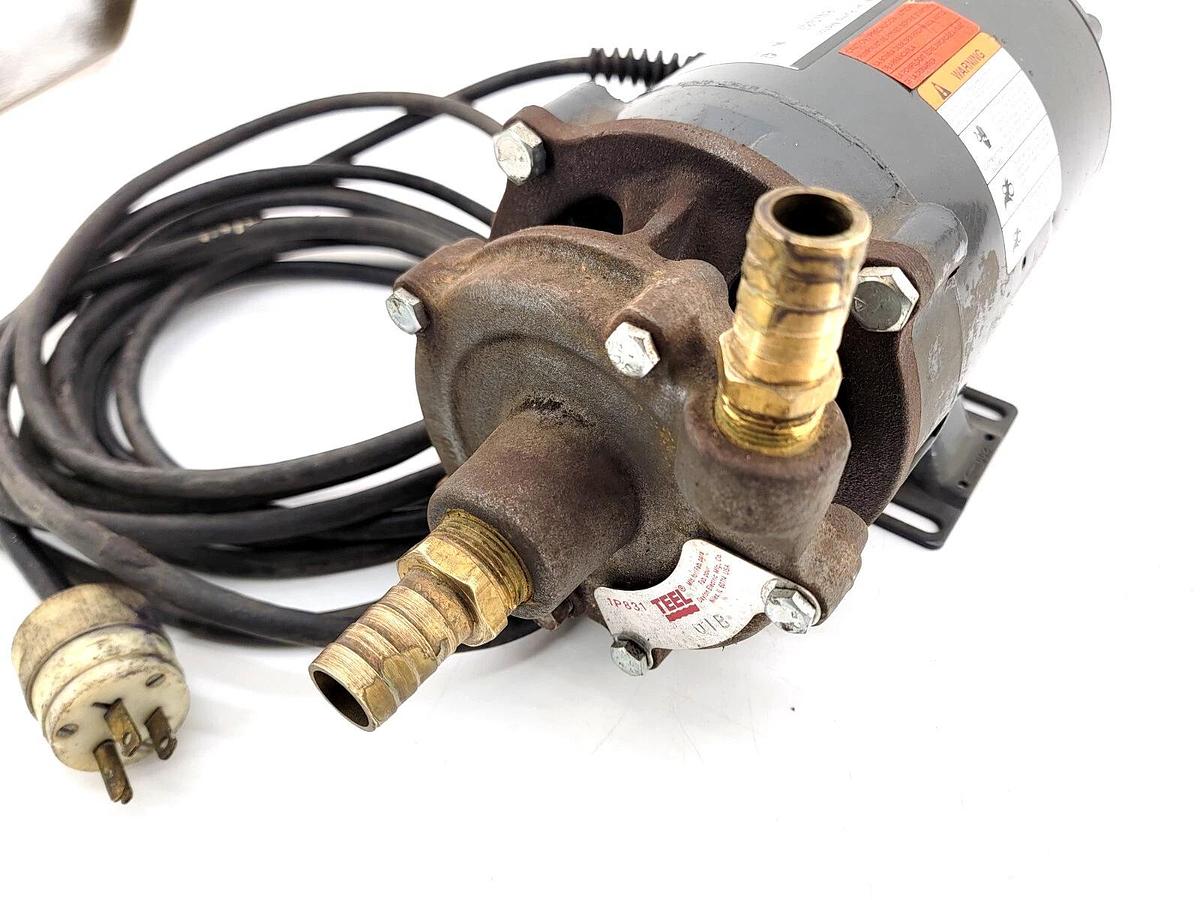 Used Dayton 8WG82 Jet Pump Motor W/ Teel 1P831 Transfer Pump 1/3HP 3450RPM 7A