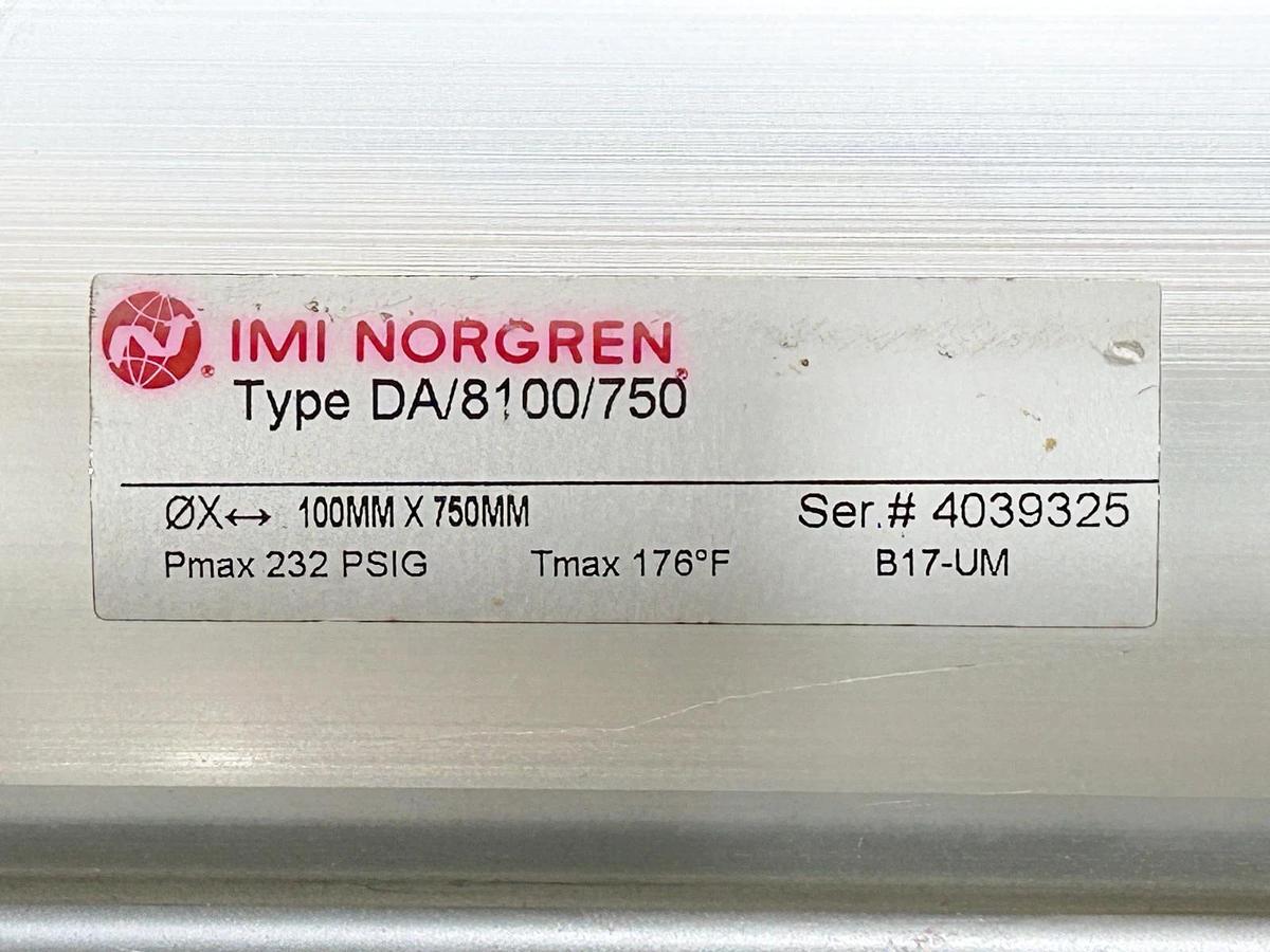 New IMI Norgren DA/8100/750 Pneumatic Cylinder 100MMX750MM