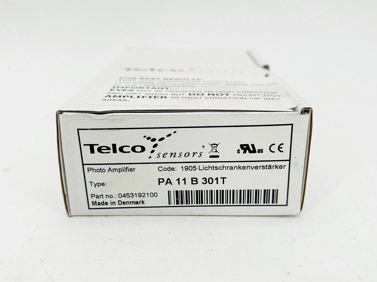 New Telco PA-11-B-301T Remote Sensor Amplifier 115Vac 11P 70MM Range - Sealed