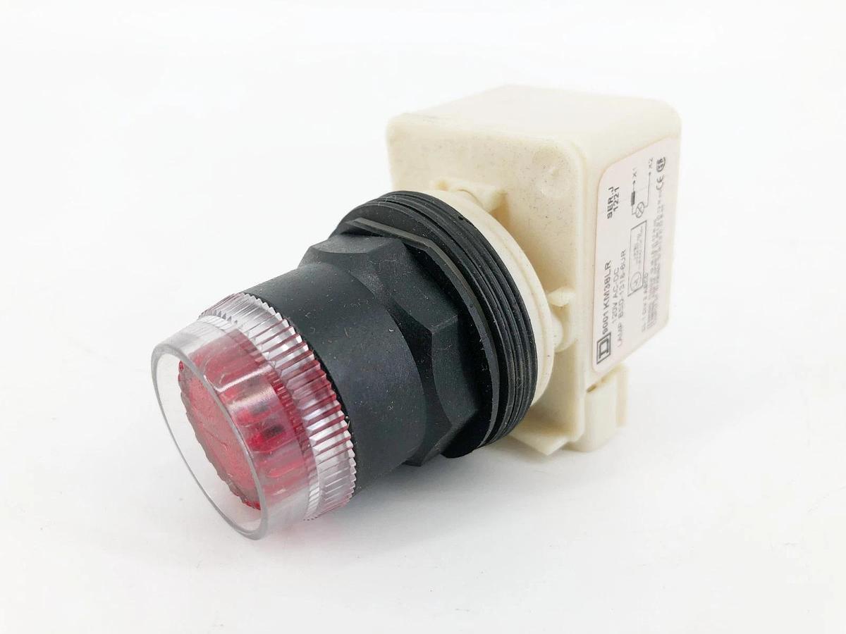 New Schneider Electric 9001SK1L38LRR Red Pushbutton 120VAC/DC Ser. J
