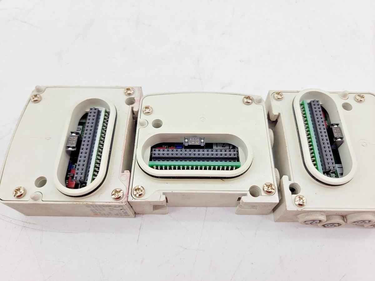 Used Lot of 3 SMC EX250-IE3 Input Block 4 Input M8 24VDC
