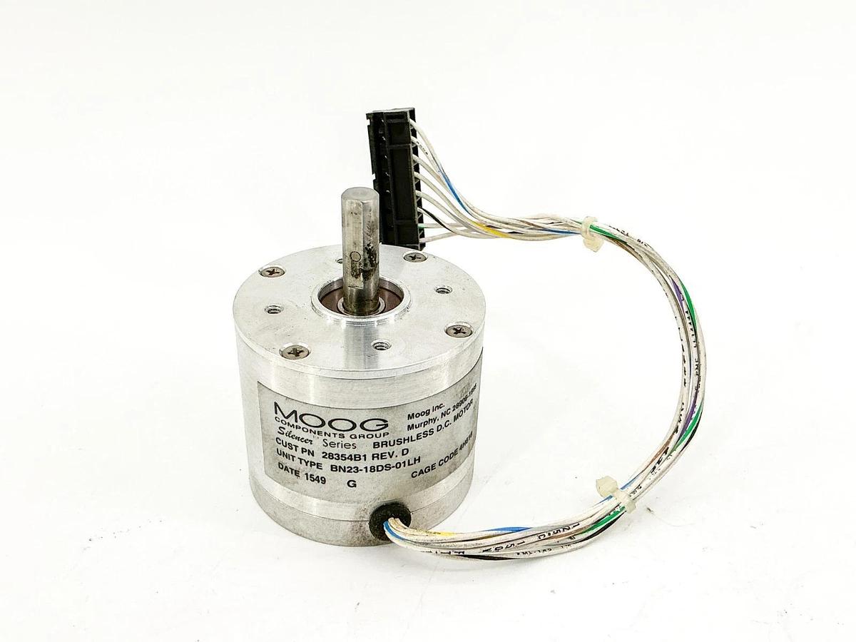 Used Moog INC 28354B1 Brushless DC Motor 24V MOD CE BN23-18DS-01LH