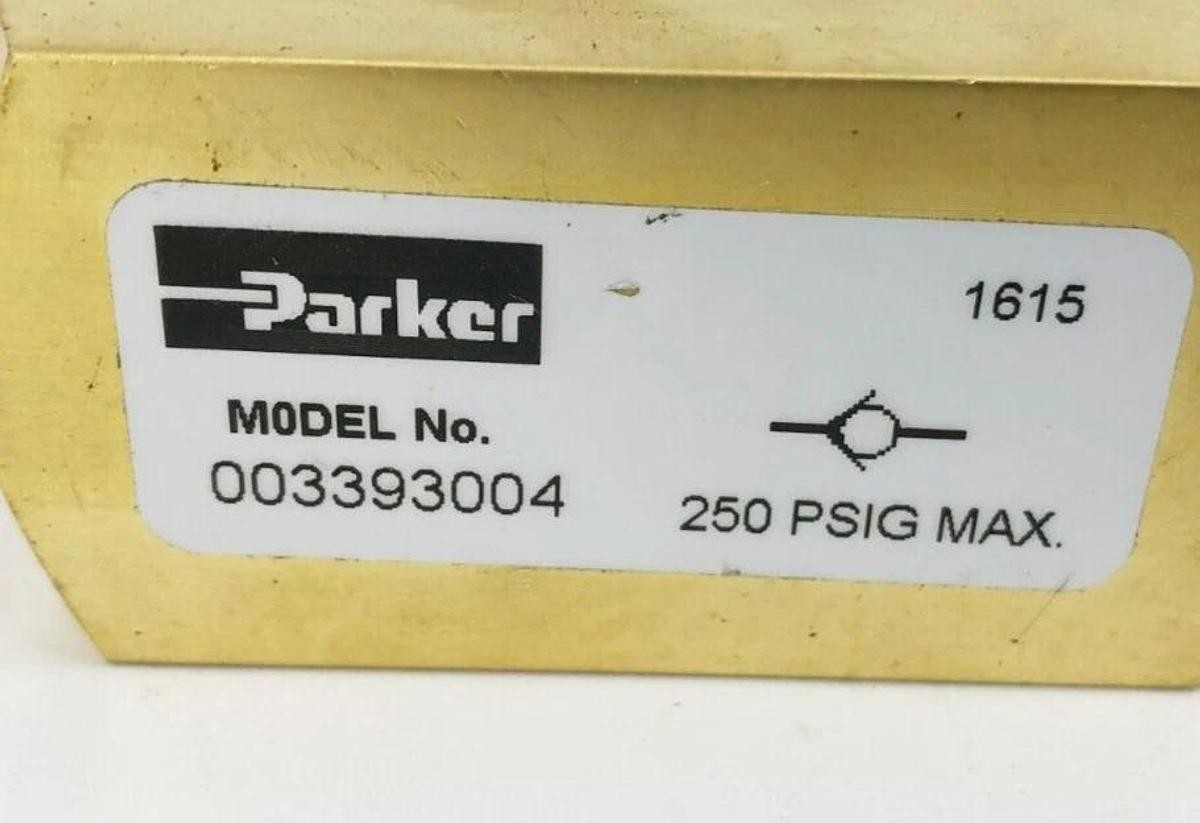 New Parker 003393004 Check Valve 3/4" FNPT 0-250psi