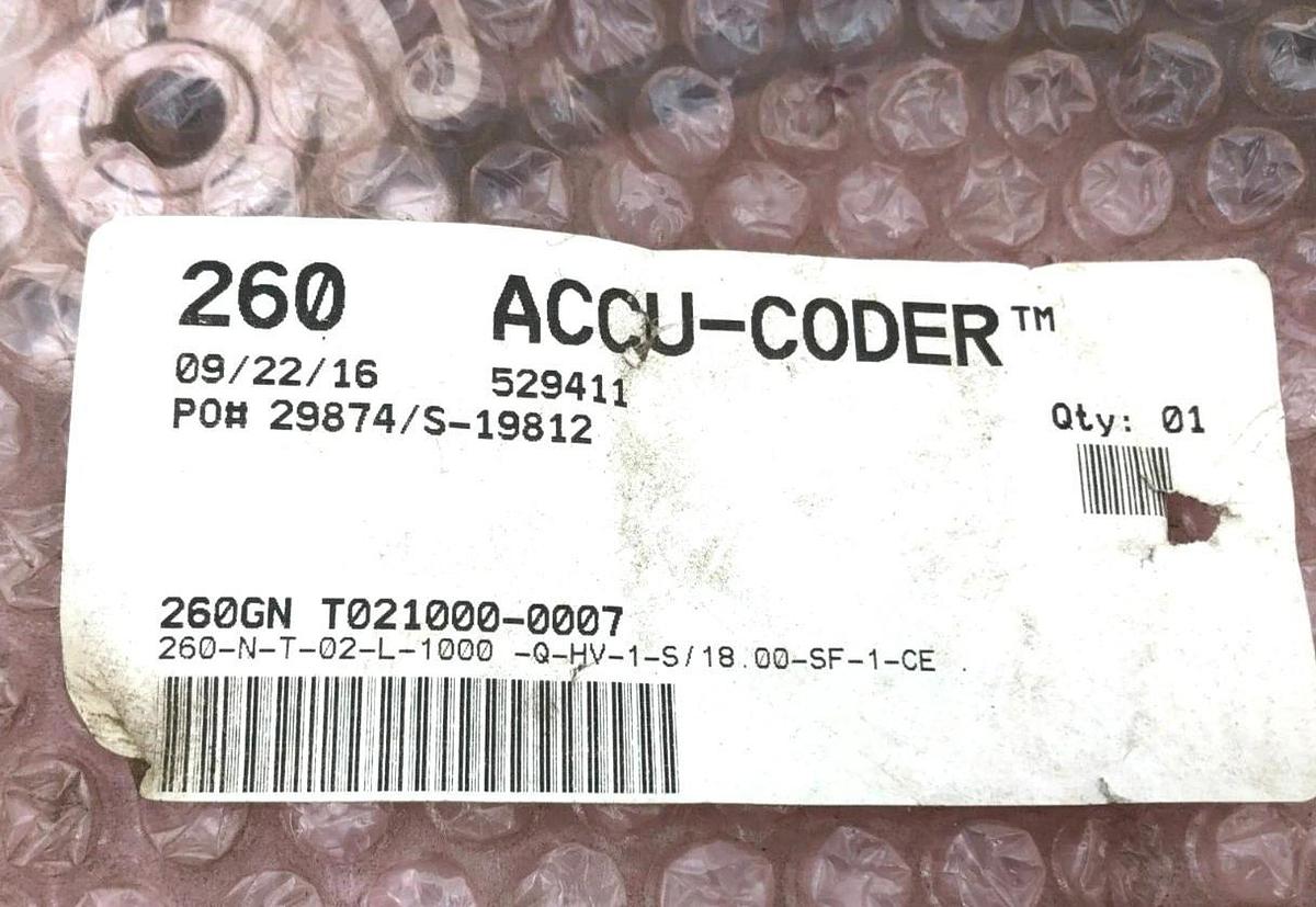 New Encoder Products 260-N-T-02-L-1000-Q-HV-1-S/18.00-SF-1-CE Encoder