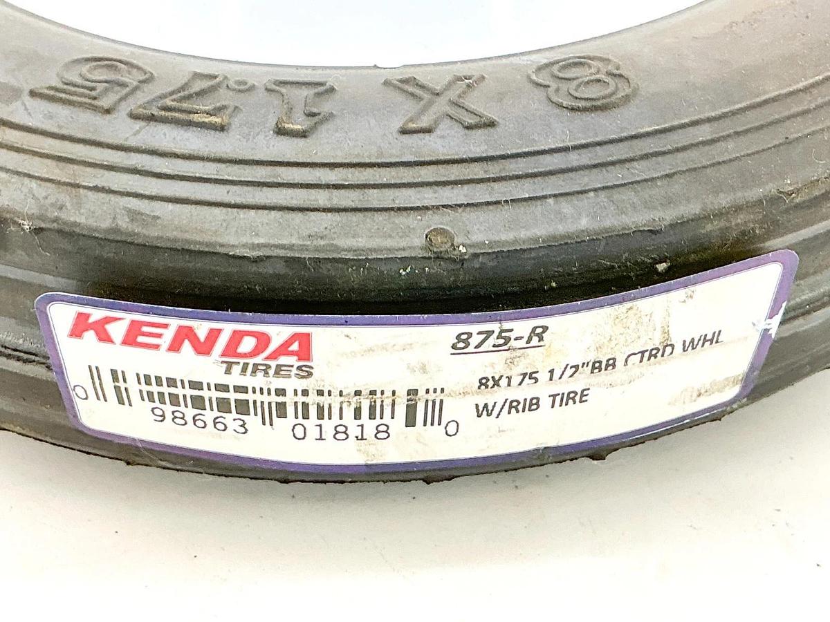 New Kenda 875-R Rubber Tire and Steel Rim 8X175 1/2"BB - No Box