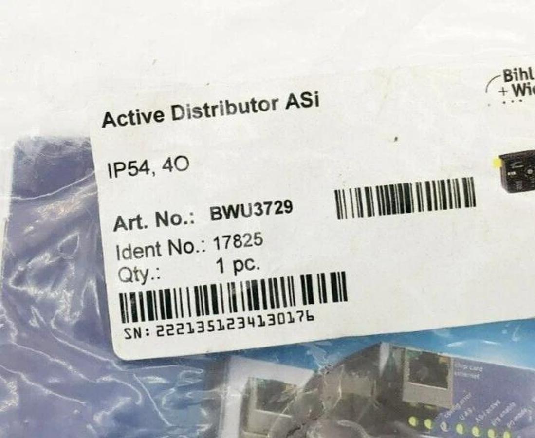 New Bihl + Wiedemann BWU3729 Active Distributor ASi IP54 4O
