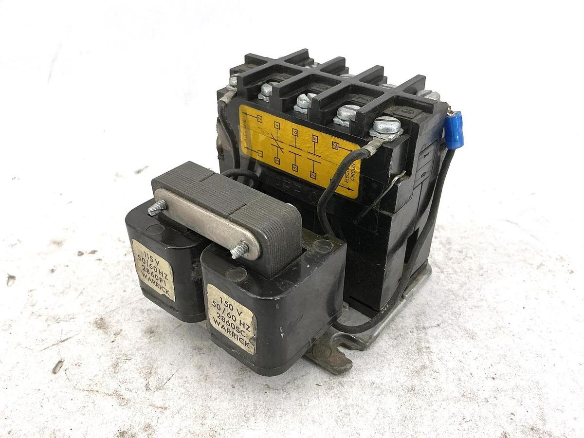 Used Warrick Controls Gems Sensors 1G1C0 Control Relay 2NO/1NC 115/150V 50/60HZ