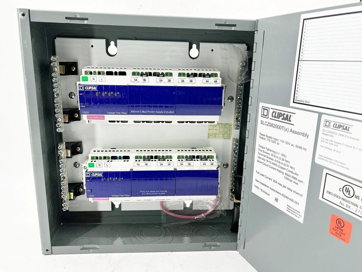 New Square D SLCZ082000T 8-Channel 20A Relay 120V With PS