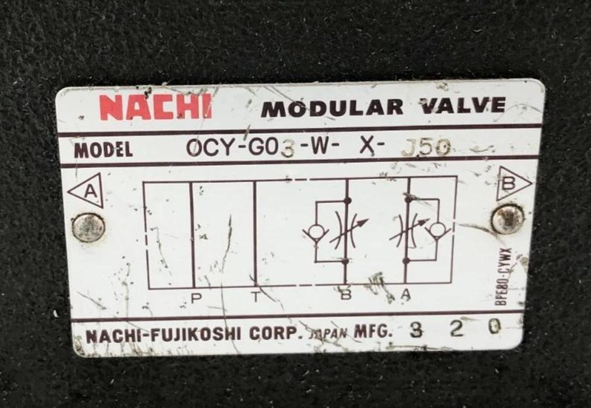Used Nachi OCY-G03-W-X-J50 Modular Directional Control Valve