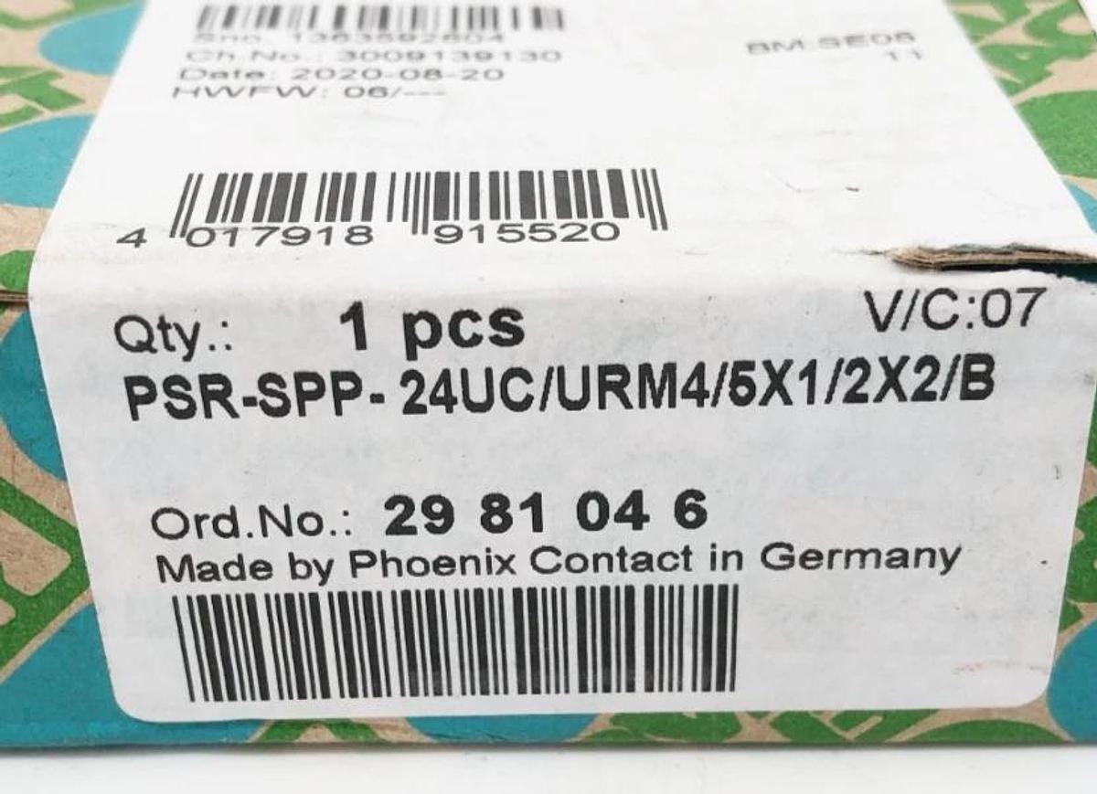 New Phoenix Contact PSR-SPP-24UC/URM4/5X1/2X2/B Extension Module 2981046