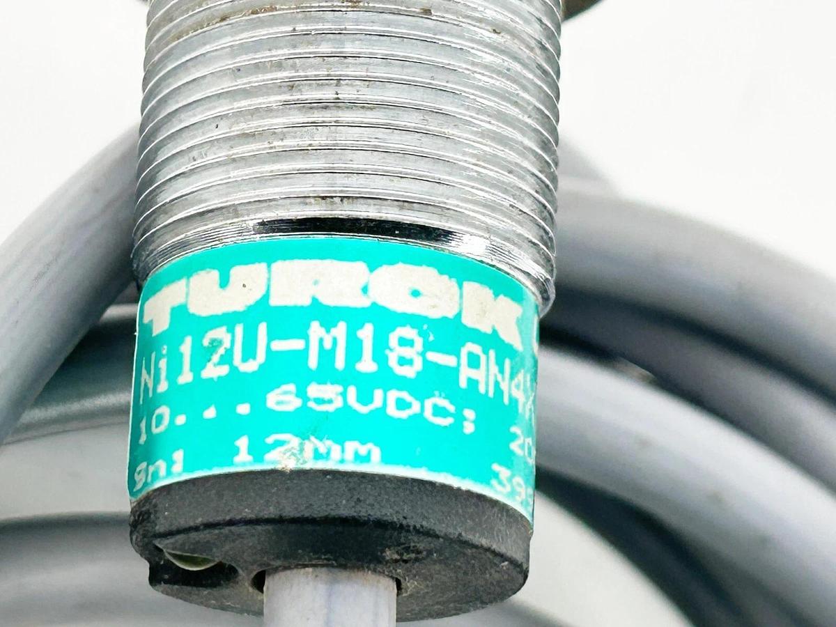 Used Turck NI12U-M18-AN4X Inductive Proximity Switch 12MM Range 10-65VDC 1 LED