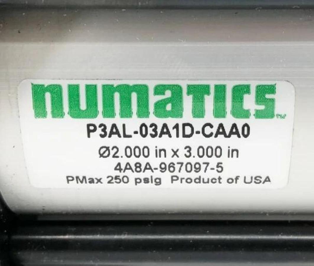 New Numatics P3AL-03A1D-CAA0 Pneumatic Cylinder 2" Bore 3" Stroke - No Box