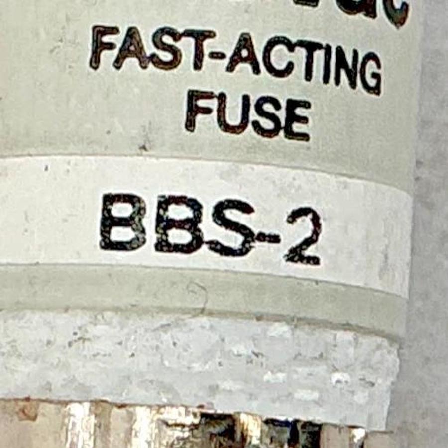 Lot of 3 New Bussmann BBS-2 600Vac Fast-Acting Fuse 2A 600V
