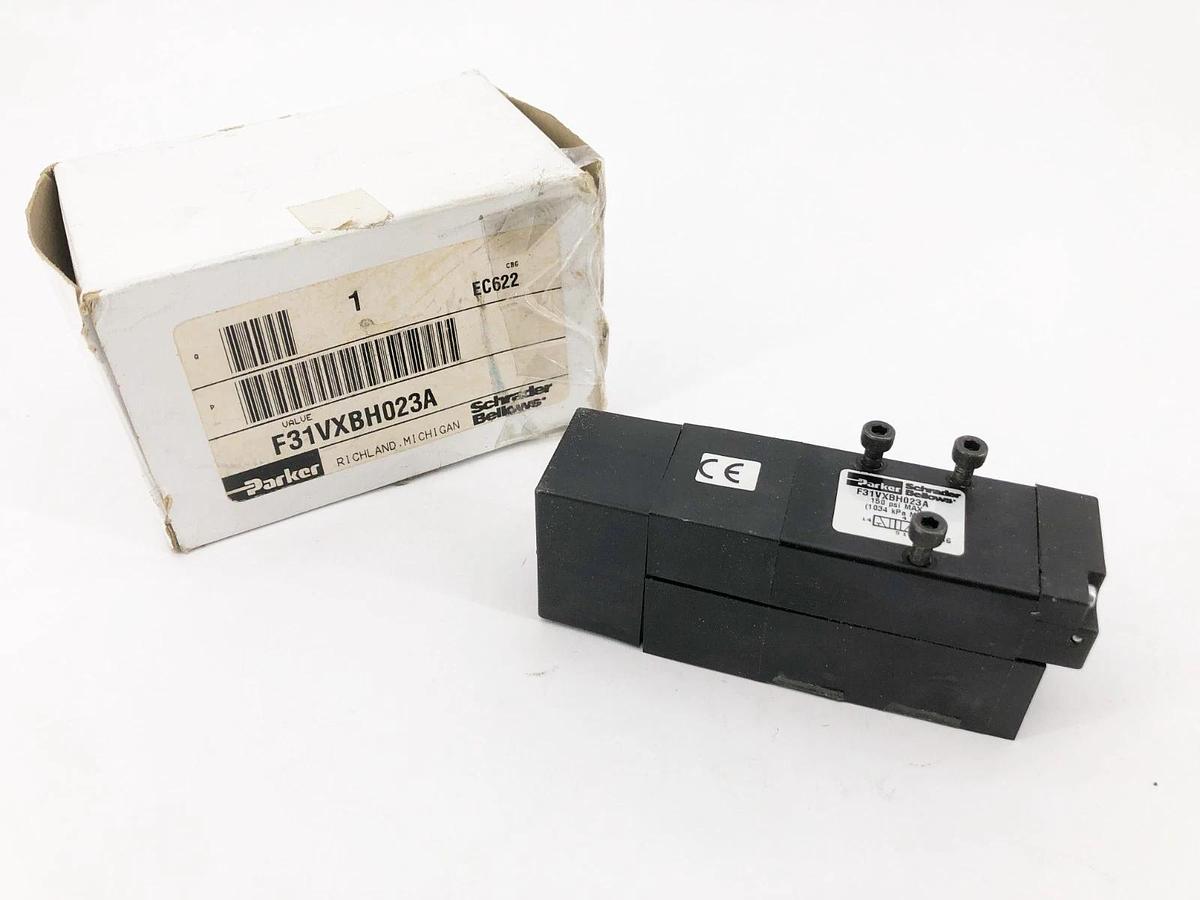 New Parker F31VXBH023A Valve 120V 60Hz 150psi Max
