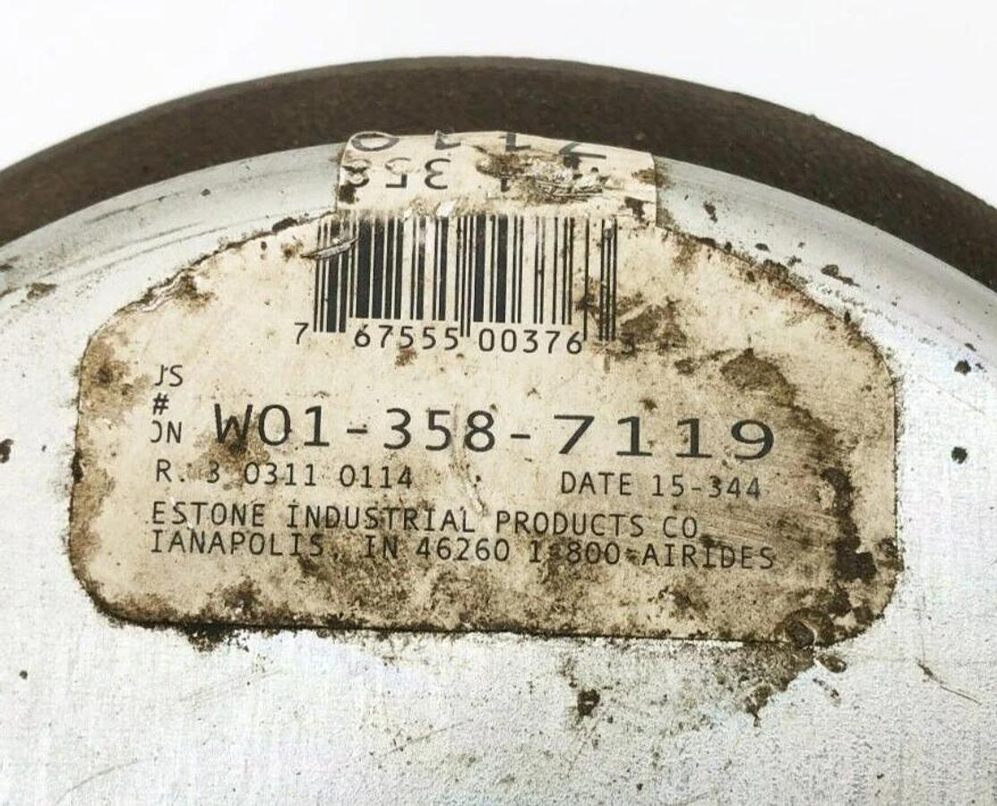 Used Firestone W01-358-7119 Double Convoluted Air Spring 3/4" NPT