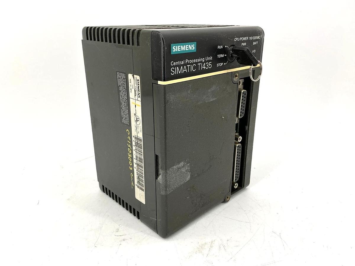 Used Siemens TI435-CPU Central Processing Unit CPU/Power 110/220VAC w/ Key 435-CPU