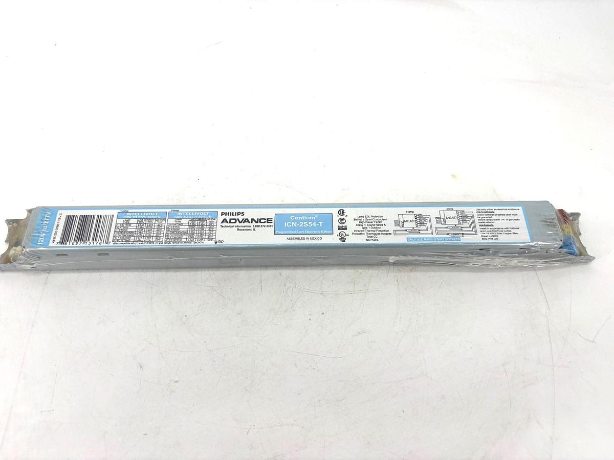 Philips Advance ICN-2S54-T Centium Programmed Start Electronic Ballast 120-277V
