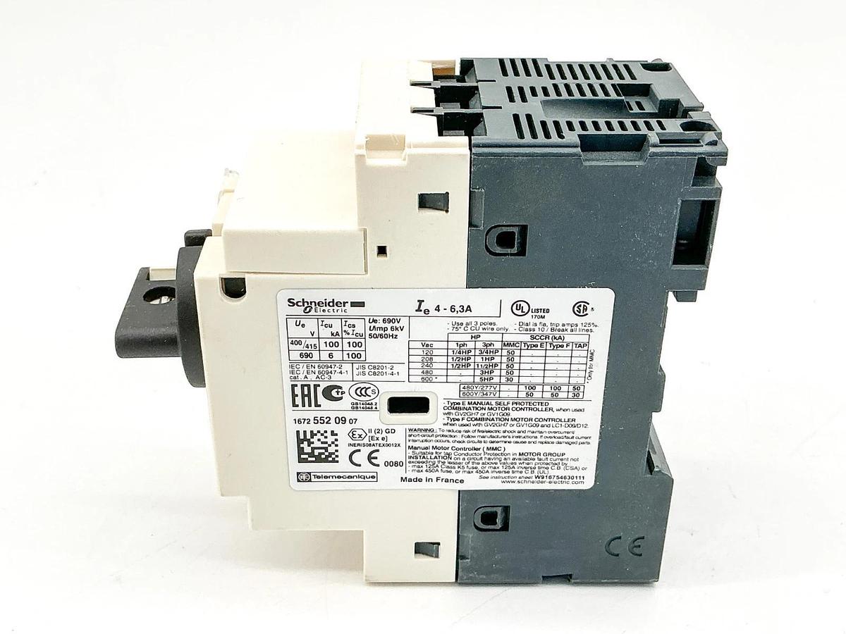 New Schneider Electric GV2P10 Circuit Breaker Manual Starter 690V 3P 021348