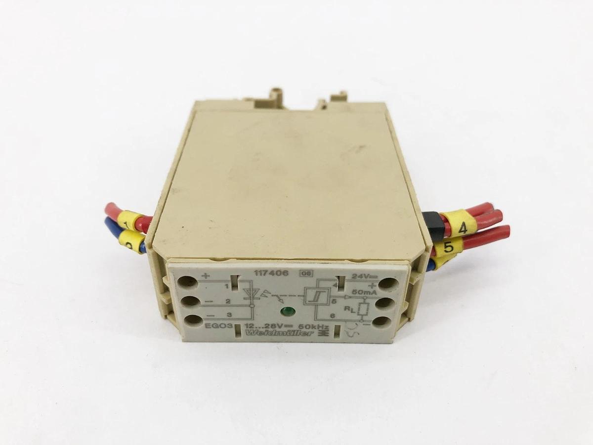Used Weidmuller 117406 Relay Module EGO3 Octocoupler 12-28V
