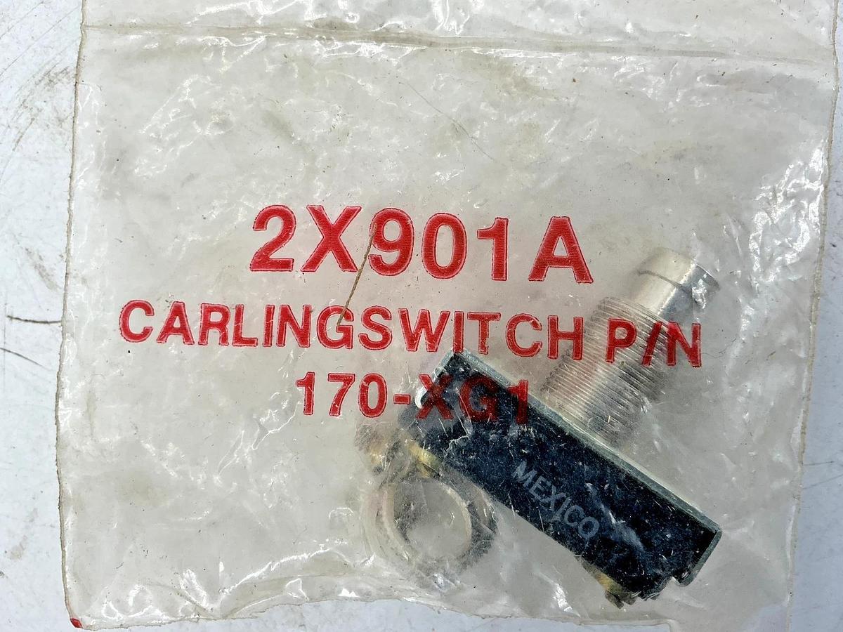 New Carlingswitch 170-XG1 Pushbutton Toggle Switch 10A 250VAC 15A 125VAC 2X901A