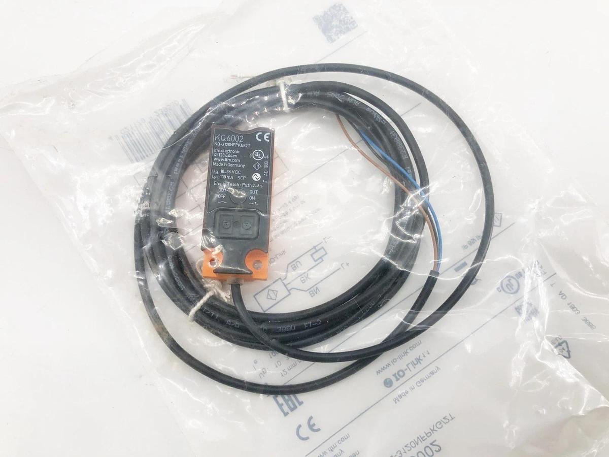 New IFM Efector KQ6002 Proximity Sensor 10-36VDC KQ-3120NFPKG/2T