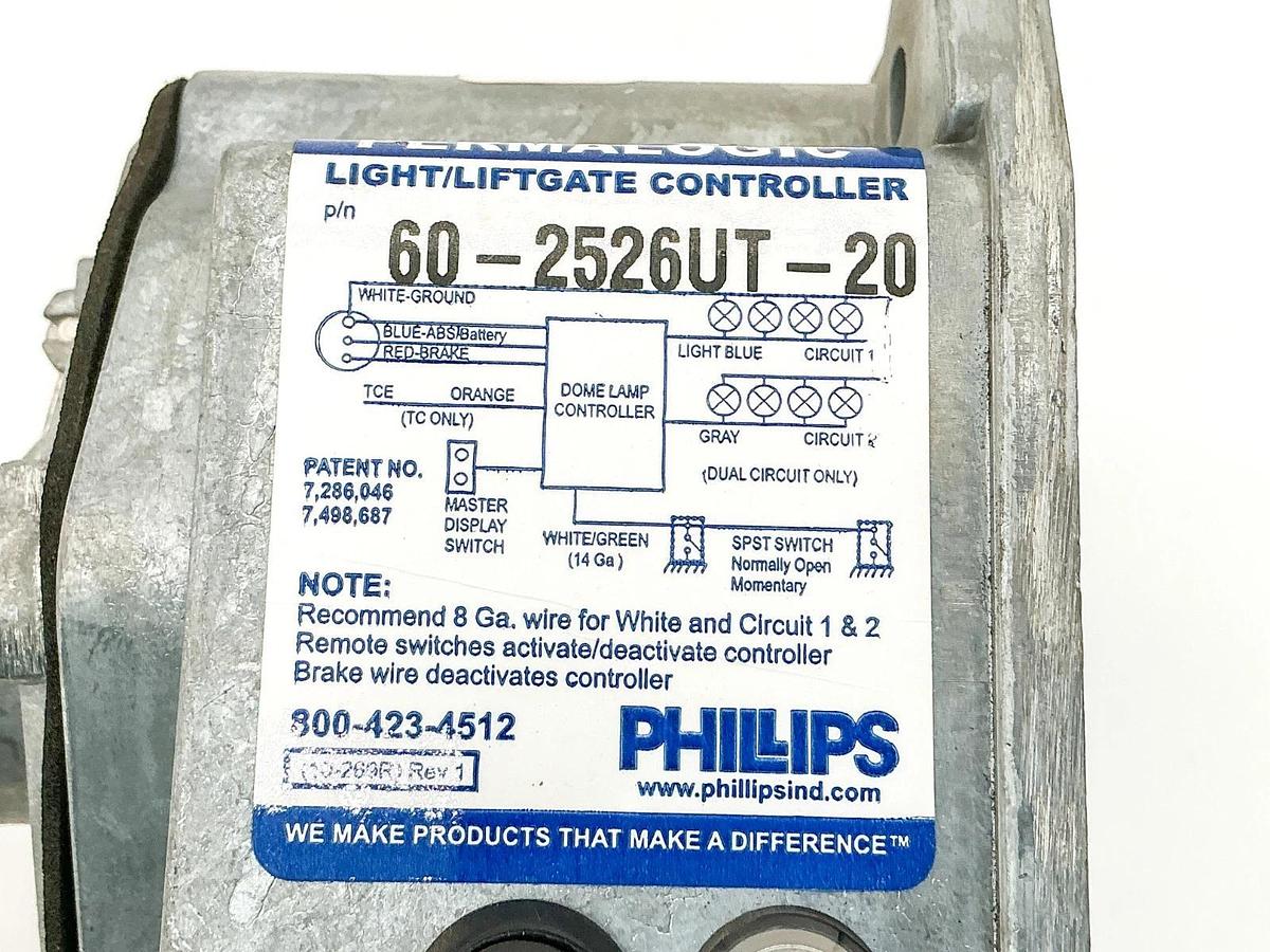 New Phillips 60-2526UT-20 Permalogic Light/Liftgate Controller 20A 7Pin - No Box