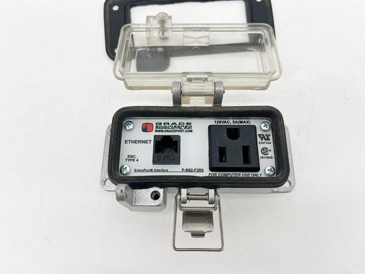 Used Grace Engineered Products P-R62-F3R0 Ethernet Panel Interface Connector