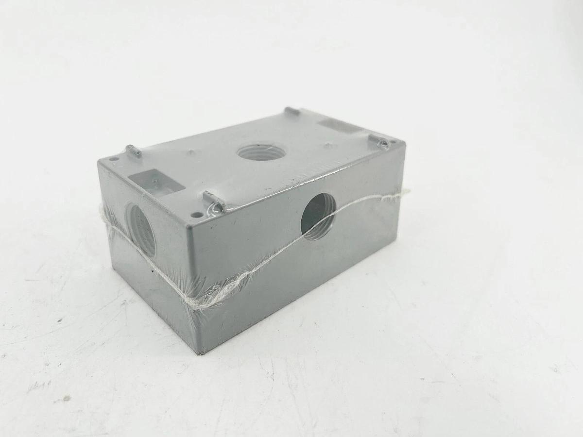 New Lot of 2 Hubbell Outdoor 5323-0 Gray Single Gang Box
