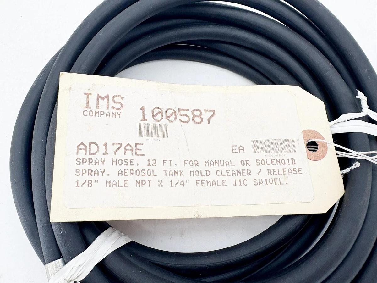 New IMS 100587 Spray Hose Manual/Solenoid Spray 12ft. 1/8" MNPT x 1/4" FJIC