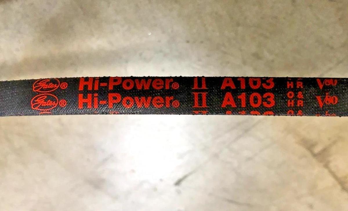 Lot of 2 New Gates A103 Hi-Power II V-Belts 9002-2103 - No Box