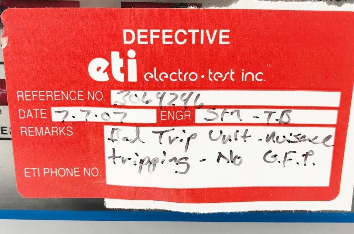Used BBC Brown Boveri 609906-T104 Trip Unit Type SS4G (For Parts Only)