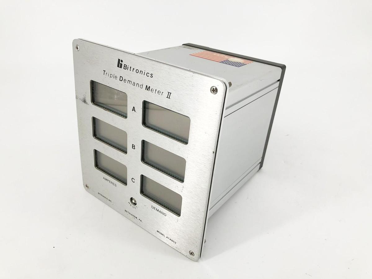Used Bitronics ATADC2 Triple Demand Meter II Ratio 1200:5 120VAC