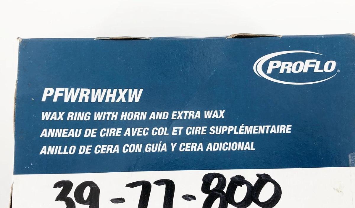 Lot of 2 New Pro-Flo PFWRWHXW Wax Rings w/ Horn and Extra Wax