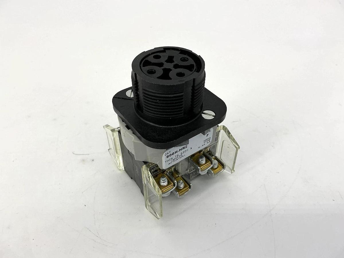 New Allen Bradley 800H-HR2B Ser F Selector Switch 2Pos Maintained MISSING KNOB