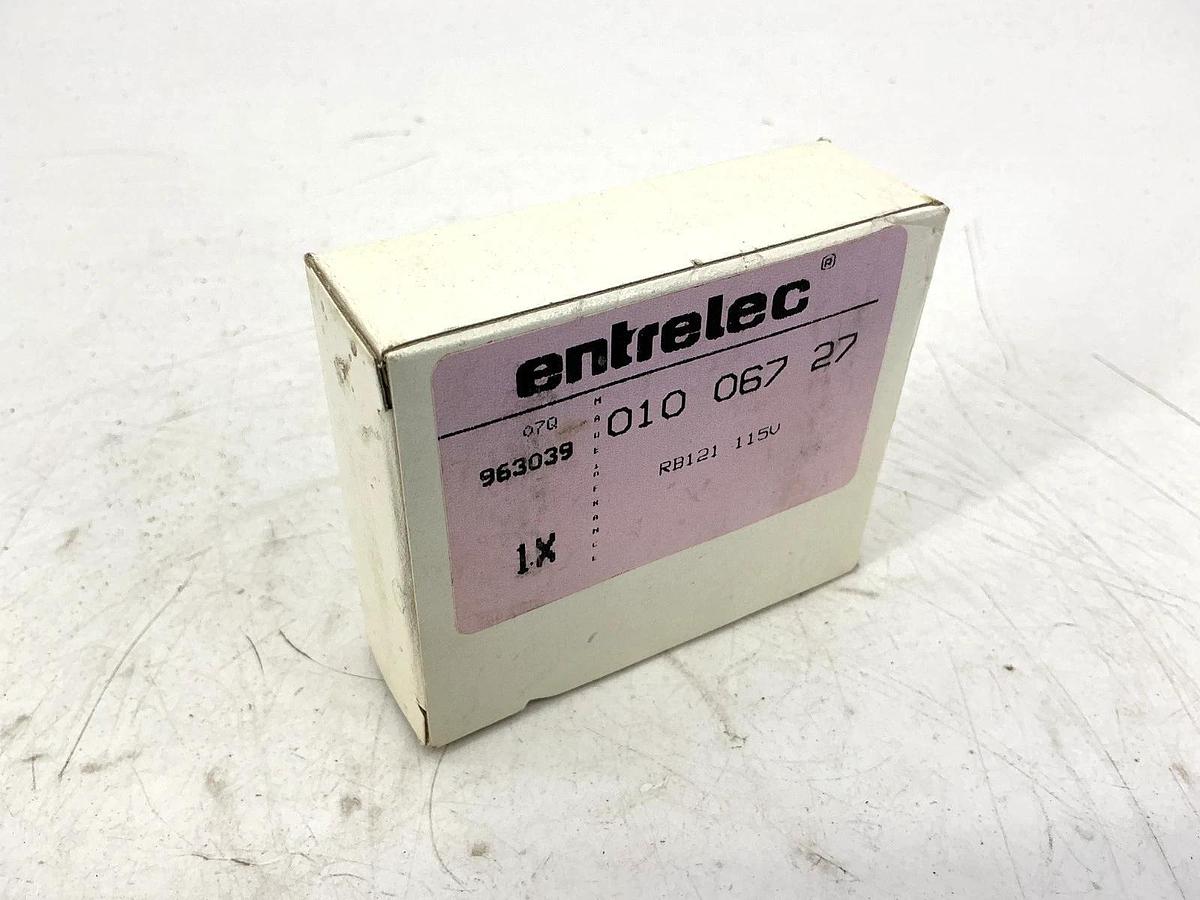 New ABB Entrelec 010-067-27 Relay Control Module Green LED 115V 010-067.27
