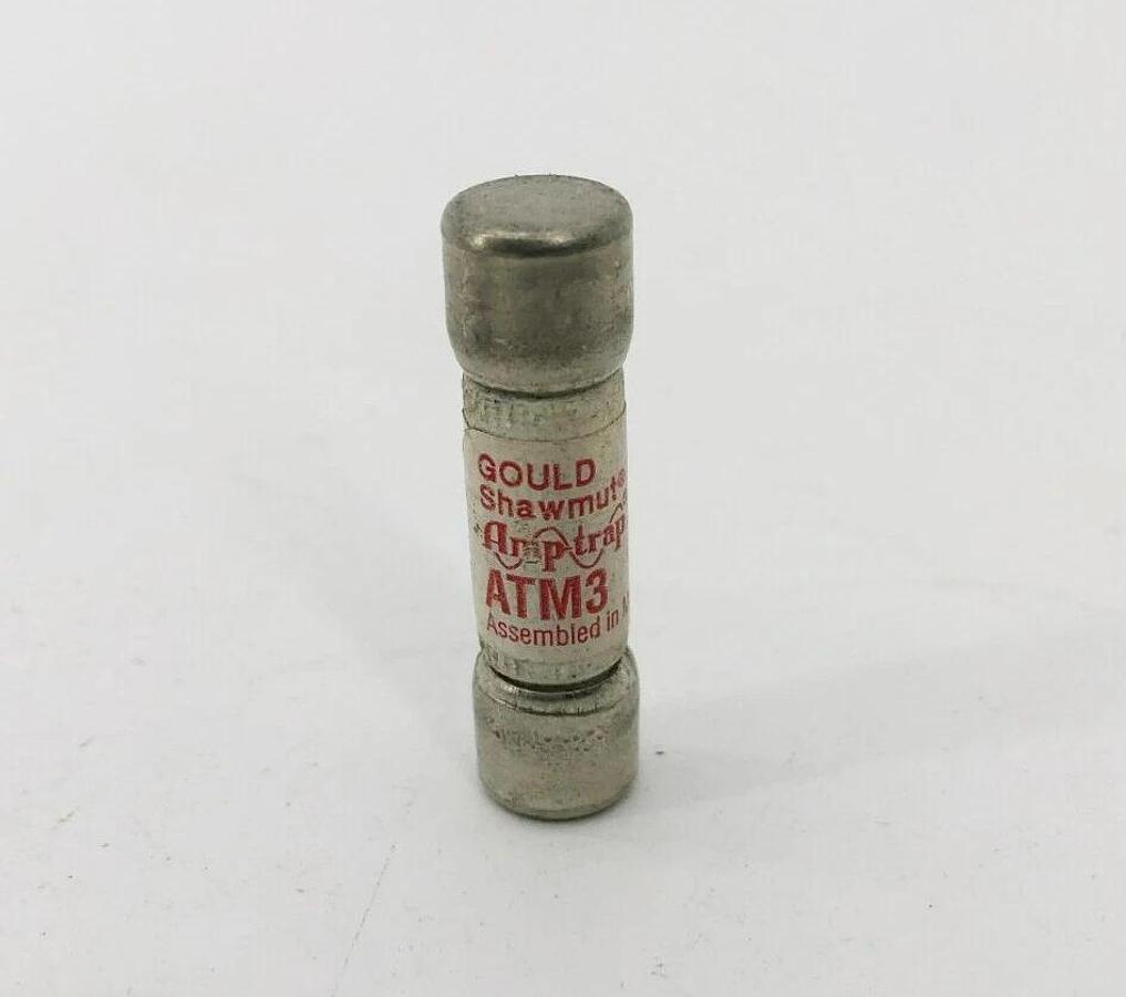 Lot of 6 New Gould Shawmut ATM3 Time Delay Fuses 3A 600VAC 500VDC
