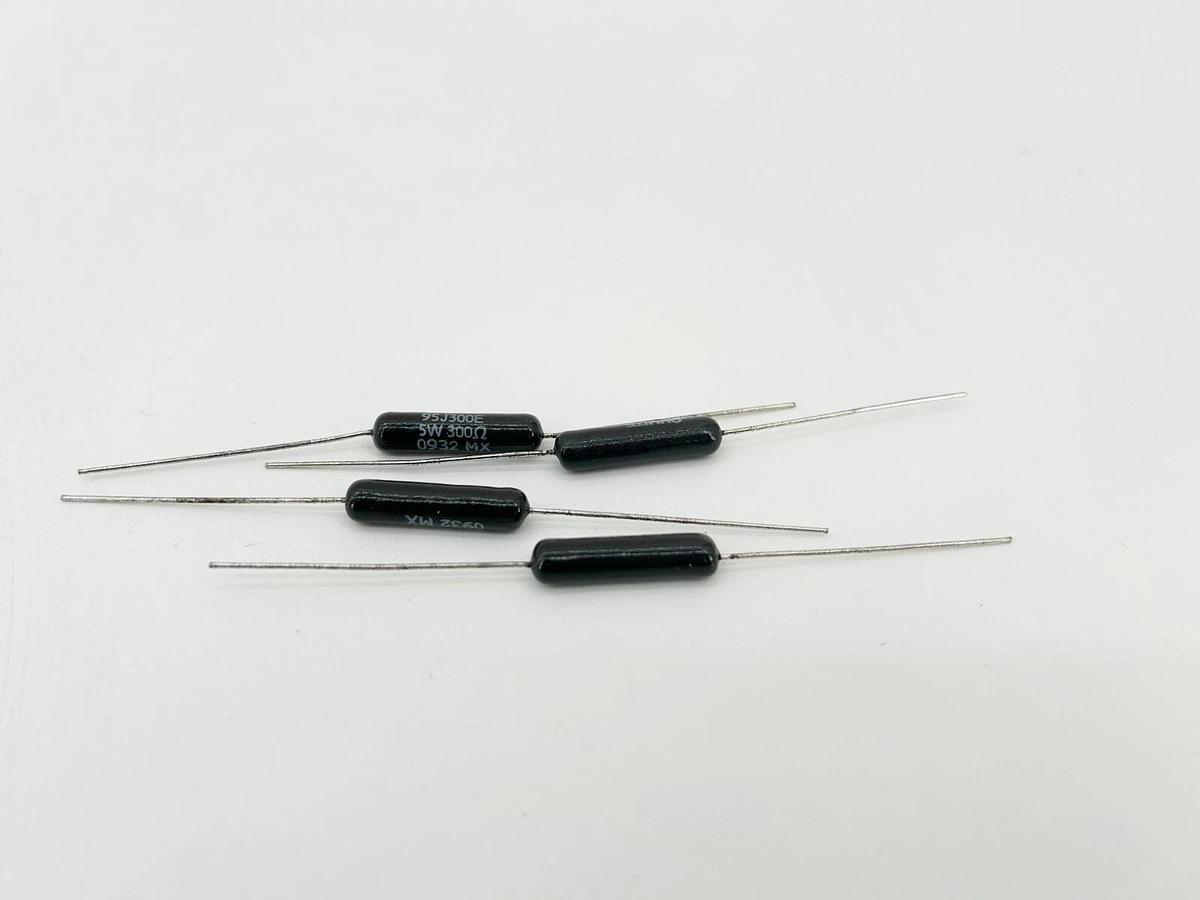 New Lot of 4 Ohmite 95J300E Wirewound Resistor 300OHM 5W 5%