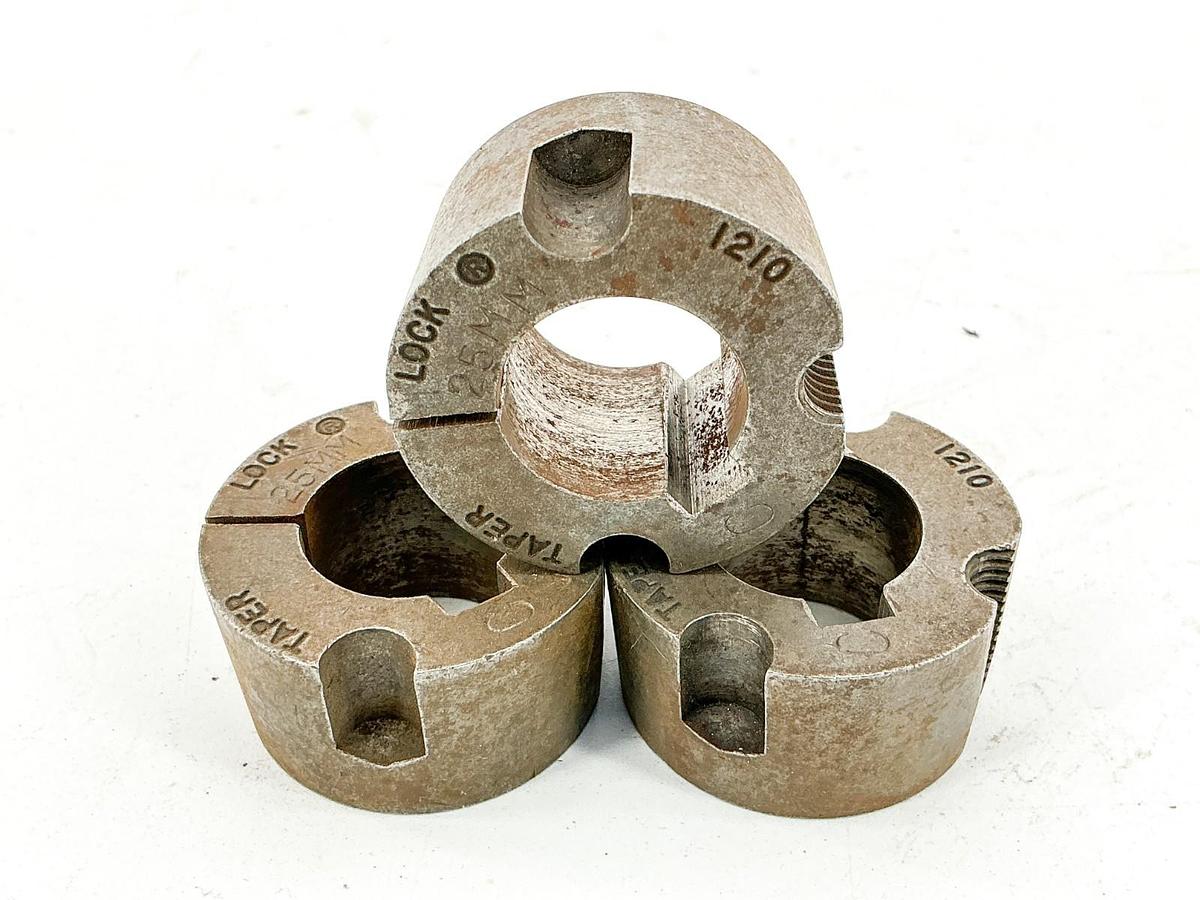 Lot of 3 1210-25mm Taper-Lock Bushing 25mm Bore